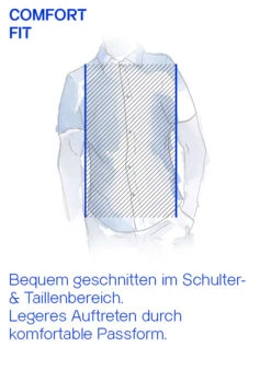 HUGO, Kurzarmhemd Espino, Oversized Fit, Baumwolle, Schwarz-braun Gemustert 6 HUGO, Kurzarmhemd Espino, Oversized Fit, Baumwolle, Schwarz-braun Gemustert -Herrenausstatter Geschaft 04 hemd kurzarm comfort illus 600x820
