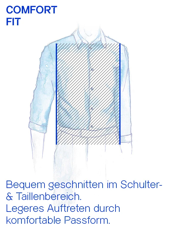 CasaModa, Hemd, Comfort Fit, Baumwolle, Blau Gestreift 4 CasaModa, Hemd, Comfort Fit, Baumwolle, Blau Gestreift – Bild 2