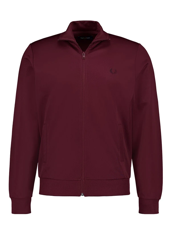 Fred Perry, Trainingsjacke, Baumwolle, Weinrot 3 Fred Perry, Trainingsjacke, Baumwolle, Weinrot