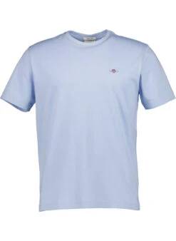 Gant, T-Shirt, Baumwolle, Hellblau