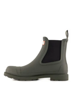 HUNTER, Chelsea Boots Commando, Naturkautschuk, Dunkelgrün -Herrenausstatter Geschaft 446274 norm4
