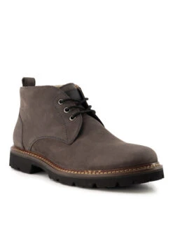Sioux, Desert Boots Adalrik, Nubukleder Lammfell Gefüttert, Extraweite, Carbon