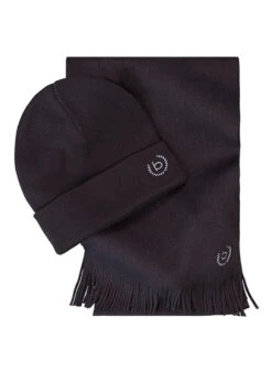 Bugatti, Set, Schal + Mütze, Dunkelblau