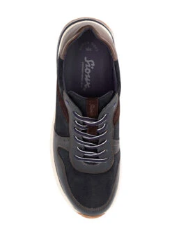 Sioux, Sneaker Rojaro,Leder, Dunkelblau-braun -Herrenausstatter Geschaft 446559 norm2