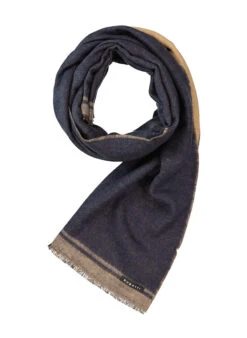 Bugatti, Schal, Schurwolle, Dunkelblau Meliert