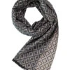 Bugatti, Schal, Schurwolle, Anthra-grau Gemustert -Herrenausstatter Geschaft 446562 norm