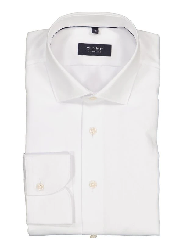 OLYMP Signature, Hemd, Tailored Fit, Baumwolle, Weiß 3 OLYMP Signature, Hemd, Tailored Fit, Baumwolle, Weiß