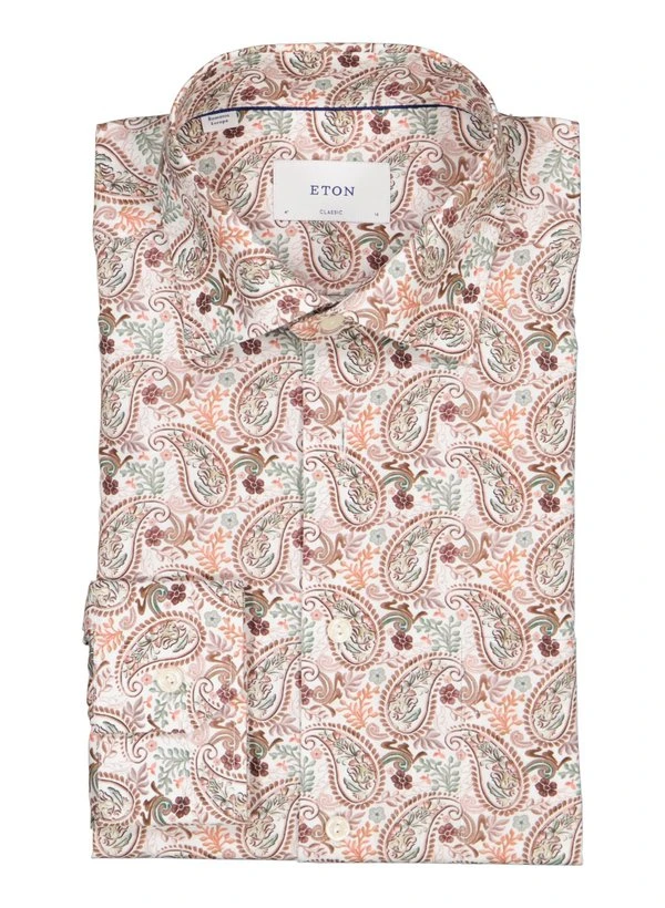 ETON, Hemd, Classic Fit, Baumwolle, Braun Gemustert 3 ETON, Hemd, Classic Fit, Baumwolle, Braun Gemustert