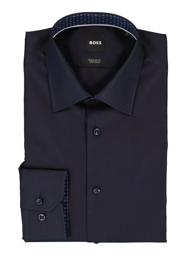 BOSS Black, Hemd Joe, Regular Fit, Baumwolle, Dunkelblau 3 BOSS Black, Hemd Joe, Regular Fit, Baumwolle, Dunkelblau
