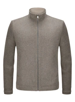 MILESTONE, Jacke MSKennedy, Woll-Stretch, Hellgrau