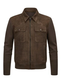 MILESTONE, Hybrid Jacke MSRyan, Ziegenvelours-Strick, Tabak