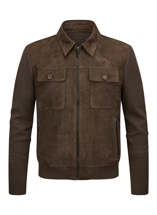 MILESTONE, Hybrid Jacke MSRyan, Ziegenvelours-Strick, Tabak 3 MILESTONE, Hybrid Jacke MSRyan, Ziegenvelours-Strick, Tabak