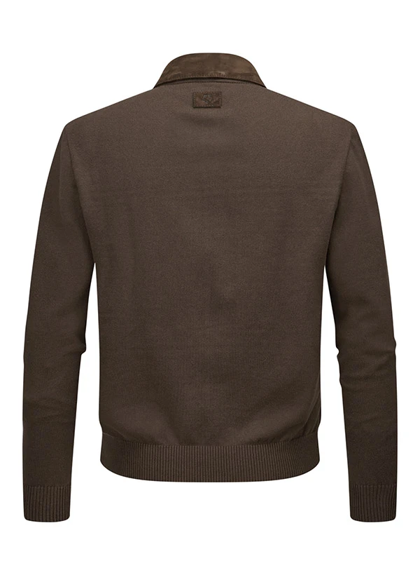 MILESTONE, Hybrid Jacke MSRyan, Ziegenvelours-Strick, Tabak 4 MILESTONE, Hybrid Jacke MSRyan, Ziegenvelours-Strick, Tabak – Bild 2