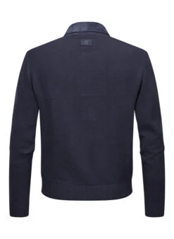 MILESTONE, Hybrid Jacke MSRyan, Ziegenvelours-Strick, Nachtblau -Herrenausstatter Geschaft 447321 norm2