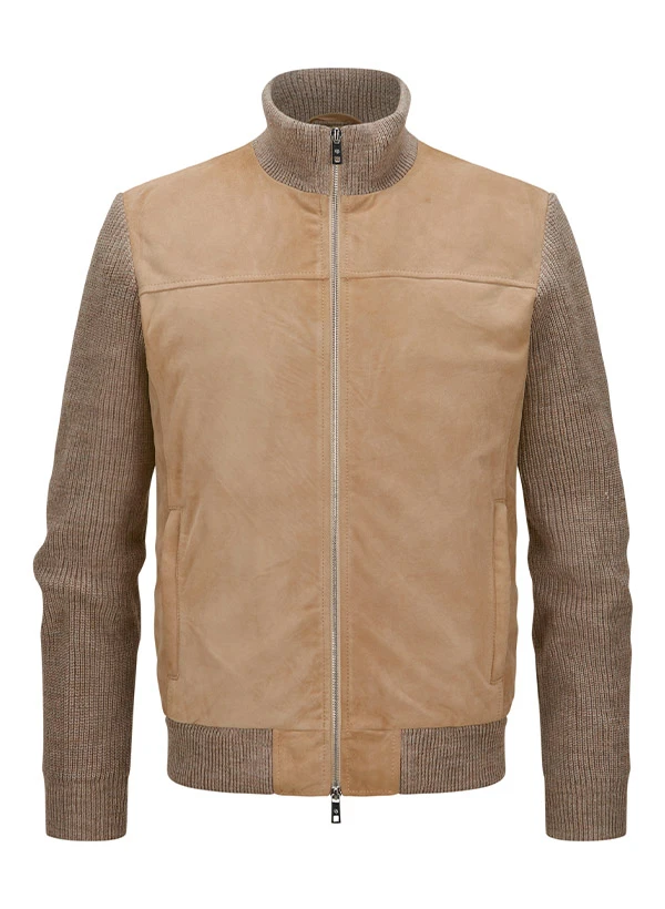 MILESTONE, Hybrid Blouson MSNicolas, Ziegenvelours-Strick, Beige 3 MILESTONE, Hybrid Blouson MSNicolas, Ziegenvelours-Strick, Beige