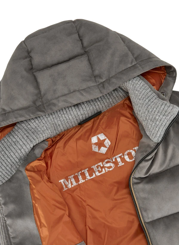 MILESTONE, Steppjacke MSCaleb, Mikrovelours Sorona®, Aschgrau 6 MILESTONE, Steppjacke MSCaleb, Mikrovelours Sorona®, Aschgrau – Bild 4