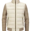 MILESTONE, Steppjacke MSDean, Mikrovelours Strick Sorona®, Sand -Herrenausstatter Geschaft 447339 norm