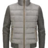 MILESTONE, Steppjacke MSDean, Mikrovelours Strick Sorona®, Grau