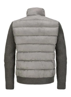 MILESTONE, Steppjacke MSDean, Mikrovelours Strick Sorona®, Grau -Herrenausstatter Geschaft 447340 norm3