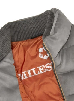 MILESTONE, Steppjacke MSDean, Mikrovelours Strick Sorona®, Grau -Herrenausstatter Geschaft 447340 norm4