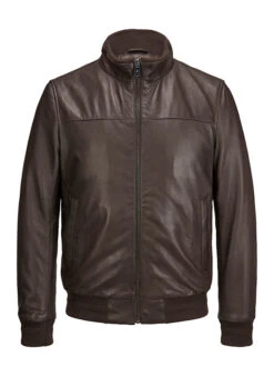 MILESTONE, Lederblouson MSRick, Lammnappa Wattiert, Dunkelbraun