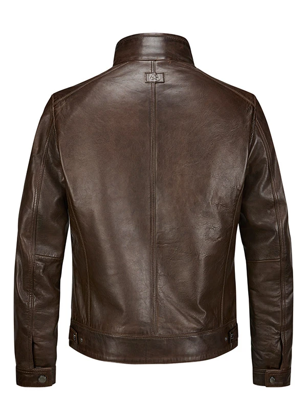 MILESTONE, Lederjacke MSBarney, Lammnappa Wattiert, Mittelbraun 5 MILESTONE, Lederjacke MSBarney, Lammnappa Wattiert, Mittelbraun – Bild 3