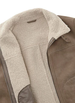 MILESTONE, Jacke MSCamino, Ziegenvelours Webfell, Khaki -Herrenausstatter Geschaft 447373 norm4