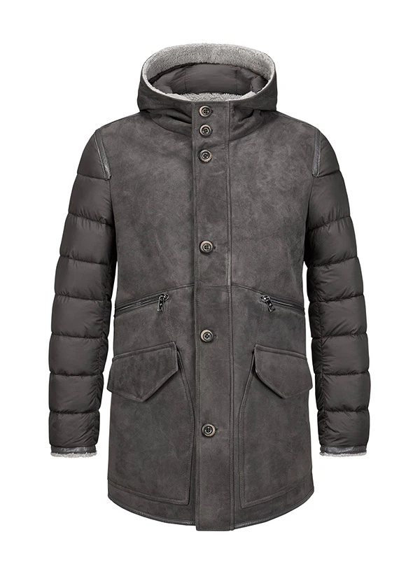 MILESTONE, Parka MSEmmerson, Ziegenvelours Webpelz, Dunkelgrau 3 MILESTONE, Parka MSEmmerson, Ziegenvelours Webpelz, Dunkelgrau