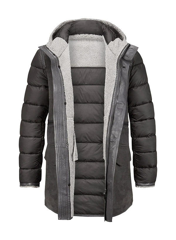 MILESTONE, Parka MSEmmerson, Ziegenvelours Webpelz, Dunkelgrau 4 MILESTONE, Parka MSEmmerson, Ziegenvelours Webpelz, Dunkelgrau – Bild 2