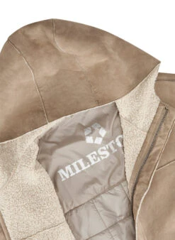 MILESTONE, Kapuzenmantel MSAlerio, Ziegenvelours Webpelz, Stein 9 MILESTONE, Kapuzenmantel MSAlerio, Ziegenvelours Webpelz, Stein -Herrenausstatter Geschaft 447375 norm4