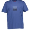 HUGO, T-Shirt Dusplit, Baumwoll-Stretch, Blau -Herrenausstatter Geschaft 447537 norm