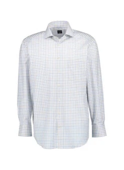 Van Laack, Hemd Vl-Rivara-CF, Comfort Fit, Baumwolle, Blau-weiß Kariert