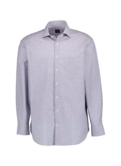 Van Laack, Hemd VL-Rivara-CFN, Comfort Fit, Baumwolle, Weiß-navy Kariert