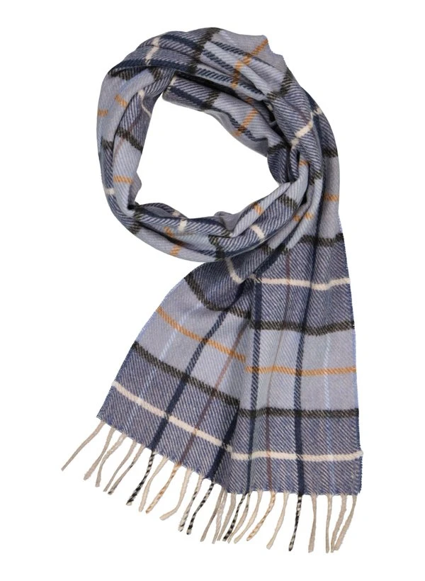 DANTE, Schal, Reines Kaschmir, Bleu Kariert 3 DANTE, Schal, Reines Kaschmir, Bleu Kariert
