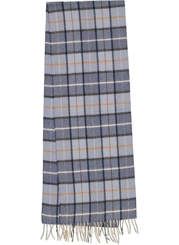 DANTE, Schal, Reines Kaschmir, Bleu Kariert 4 DANTE, Schal, Reines Kaschmir, Bleu Kariert – Bild 2