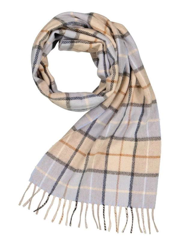 DANTE, Schal, Reines Kaschmir, Bleu-beige Kariert 3 DANTE, Schal, Reines Kaschmir, Bleu-beige Kariert