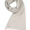 DANTE, Schal, Reines Kaschmir, Hellgrau -Herrenausstatter Geschaft 447602 norm