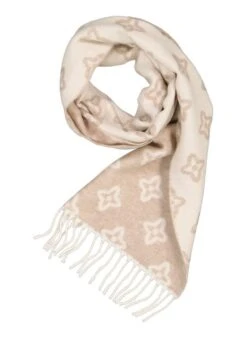 DANTE, Schal, Kaschmir-Wolle, Beige-ecru Gemustert