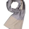 DANTE, Schal, Reines Kaschmir, Blau-greige Kariert
