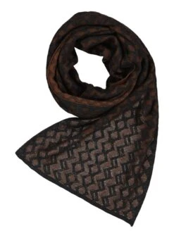 DANTE, Schal, Woll-Mix, Braun-anthra Gemustert