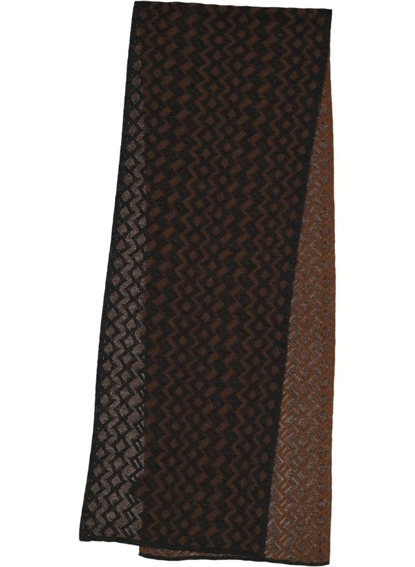 DANTE, Schal, Woll-Mix, Braun-anthra Gemustert 4 DANTE, Schal, Woll-Mix, Braun-anthra Gemustert – Bild 2