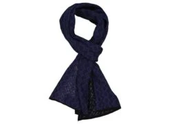 Dante Blau-Schwarz Gemustert – Grafisches Bicolor-Design Woll-Mix Schal -Herrenausstatter Geschaft 447628 norm3