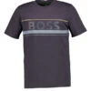 BOSS Green, T-Shirt Tee Iconic Zone, Baumwolle, Dunkelgrau -Herrenausstatter Geschaft 447630 norm
