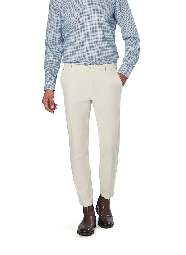 BOSS Black, Chino Kane, Regular Fit, Baumwolle, Ecru 3 BOSS Black, Chino Kane, Regular Fit, Baumwolle, Ecru