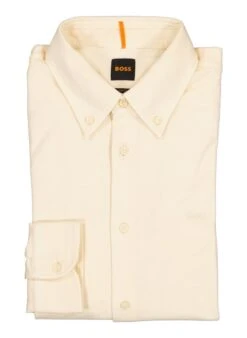 BOSS Orange, Hemd Myjersey, Slim Fit, Jersey, Beige