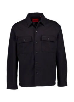 HUGO, Overshirt Epoldo, Baumwolle, Schwarz