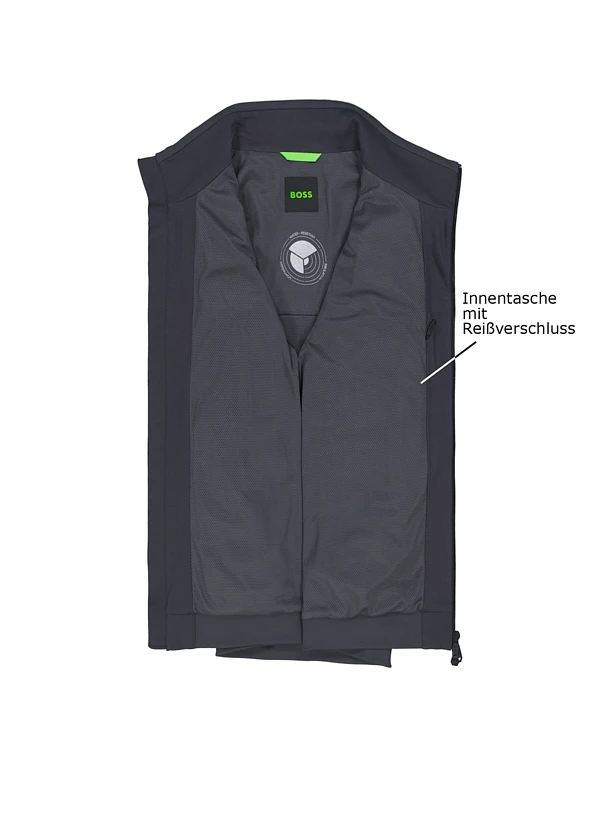 BOSS Green, Jacke Jord, Mikrofaser, Dunkelgrau 5 BOSS Green, Jacke Jord, Mikrofaser, Dunkelgrau – Bild 3