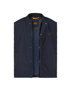 BOSS Orange, Weste Ogear, Mikrofaser, Dunkelblau