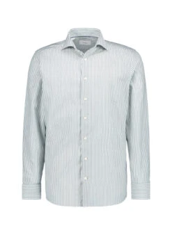 ETON, Hemd, Slim Fit, Baumwolle, Grün-weiß Gestreift