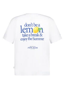 Pepe Jeans, T-Shirt Tadeo, Baumwolle, Weiß -Herrenausstatter Geschaft 448002 norm2